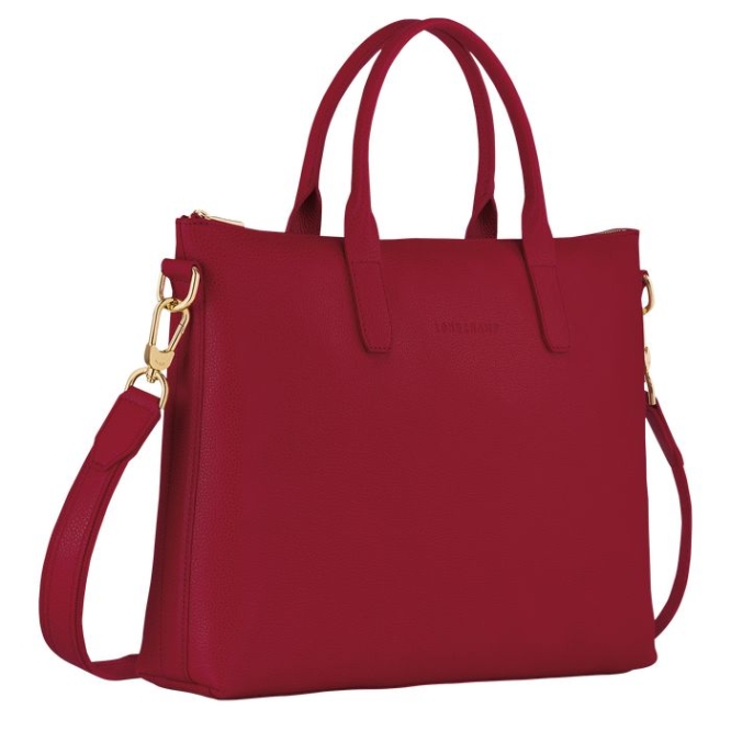 Women's Longchamp Le Foulonné S Document Holders Red | 34JDFGBXI