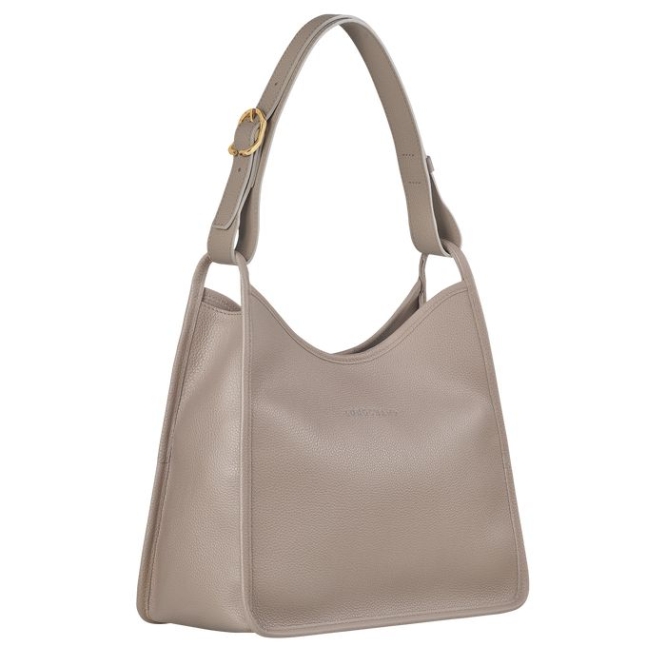 Women's Longchamp Le Foulonné Shoulder Bags Grey | 13LJEFYQN