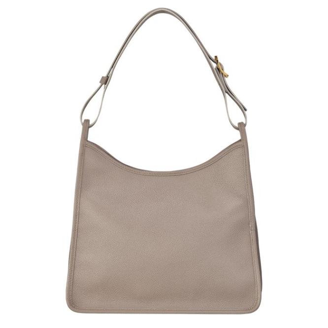 Women's Longchamp Le Foulonné Shoulder Bags Grey | 13LJEFYQN