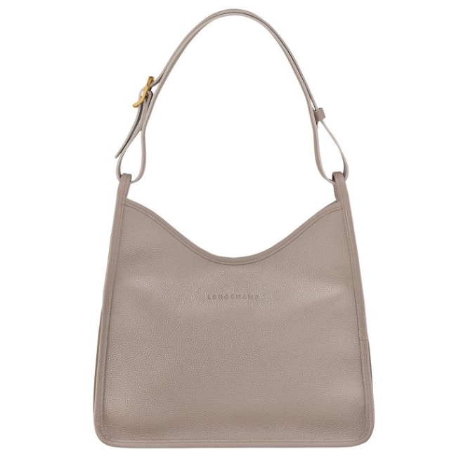 Women\'s Longchamp Le Foulonné Shoulder Bags Grey | 13LJEFYQN