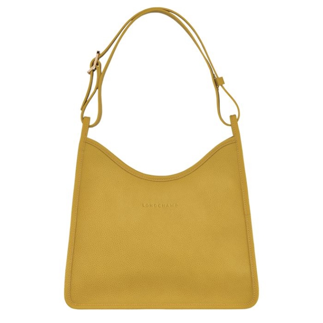 Women\'s Longchamp Le Foulonné Shoulder Bags Yellow | 20CFYOXNP