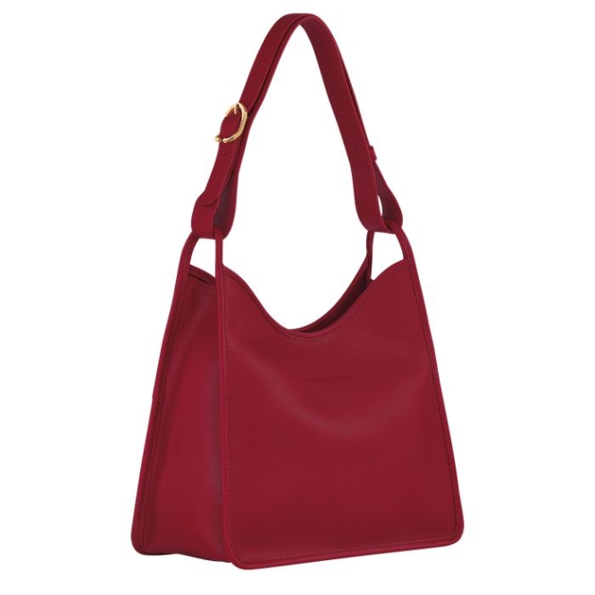 Women's Longchamp Le Foulonné Shoulder Bags Red | 20OKWVJAT