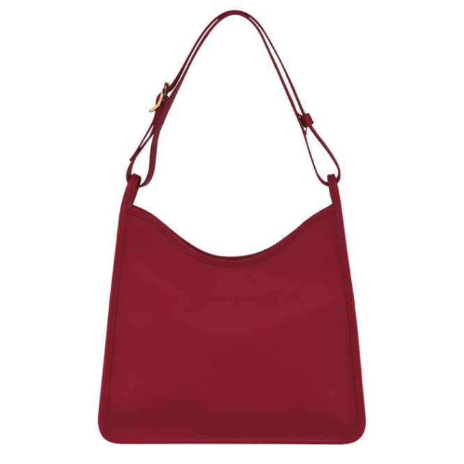 Women\'s Longchamp Le Foulonné Shoulder Bags Red | 20OKWVJAT