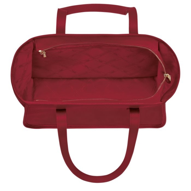 Women's Longchamp Le Foulonné Shoulder Bags Red | 24HUAGJOF