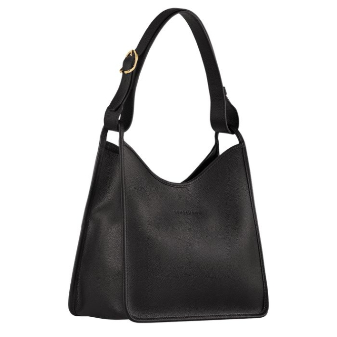 Women's Longchamp Le Foulonné Shoulder Bags Black | 39TGDOWFH