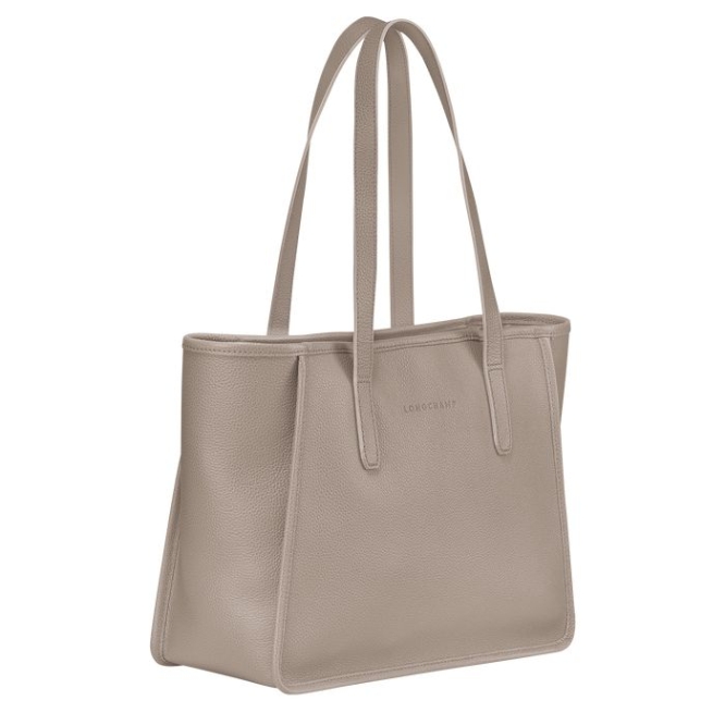 Women's Longchamp Le Foulonné Shoulder Bags Grey | 56BOVATMQ