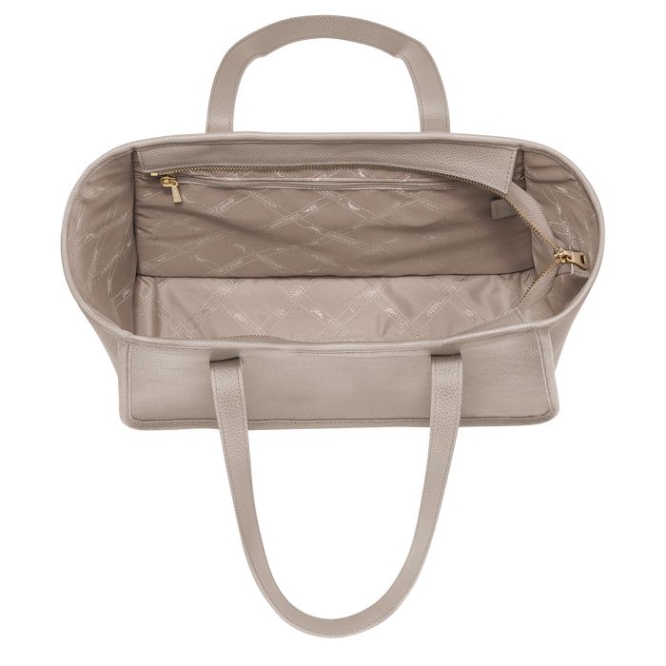 Women's Longchamp Le Foulonné Shoulder Bags Grey | 56BOVATMQ