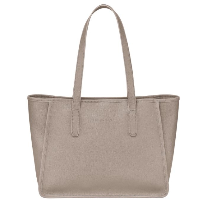 Women\'s Longchamp Le Foulonné Shoulder Bags Grey | 56BOVATMQ