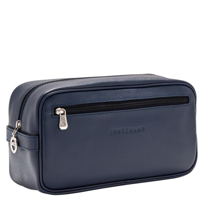 Women's Longchamp Le Foulonné Toiletry Bags Navy | 06RYSJHPV