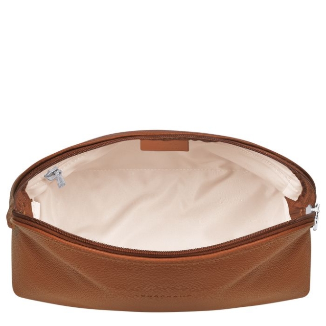 Women's Longchamp Le Foulonné Toiletry Bags Brown | 81AICWYFV