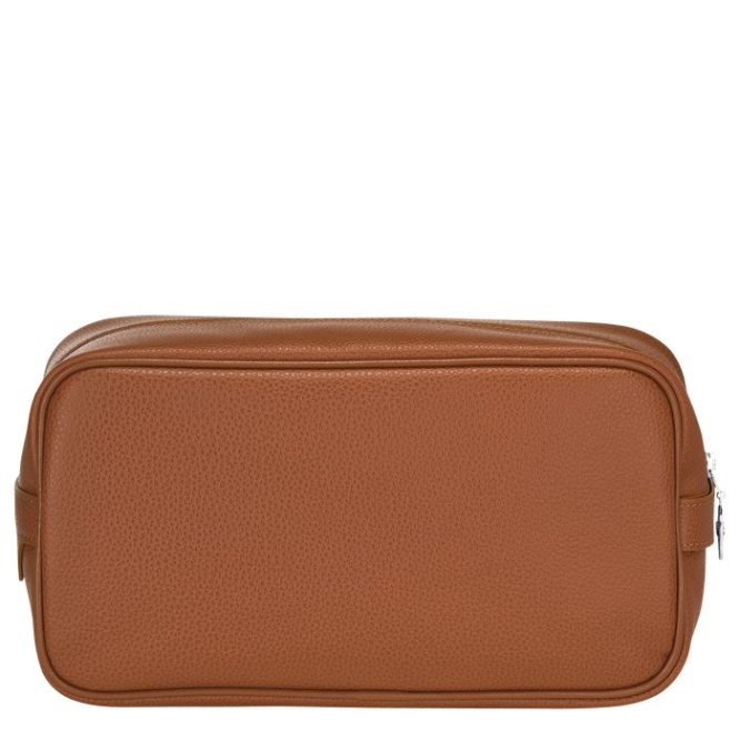 Women's Longchamp Le Foulonné Toiletry Bags Brown | 92AMDXTUC