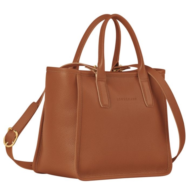 Women's Longchamp Le Foulonné Top-handle Bags Brown | 63NMHYFEO