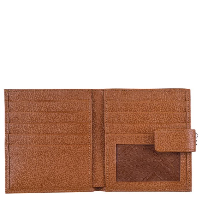 Women's Longchamp Le Foulonné Wallets Brown | 27RDICMGA