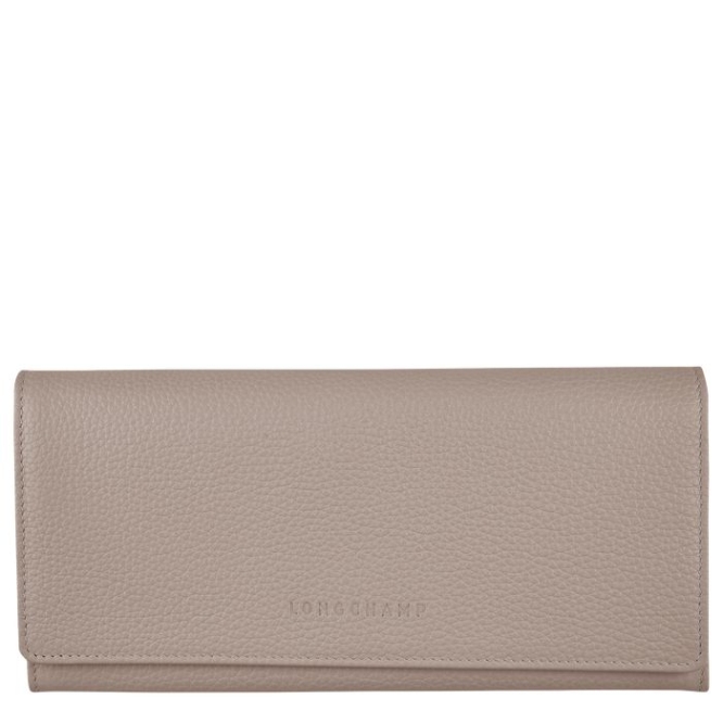 Women\'s Longchamp Le Foulonné Wallets Grey | 27HYFNVRB