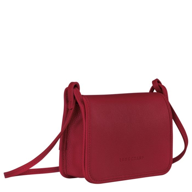 Women's Longchamp Le Foulonné Wallets On Chain Red | 47FUPOEWB