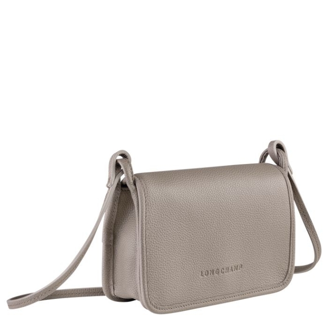 Women's Longchamp Le Foulonné Wallets On Chain Grey | 69OBFUKPG