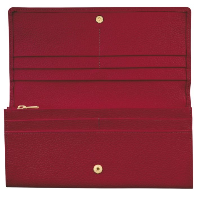 Women's Longchamp Le Foulonné Wallets Red | 45CKIODRN