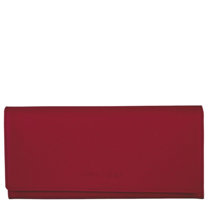 Women\'s Longchamp Le Foulonné Wallets Red | 45CKIODRN