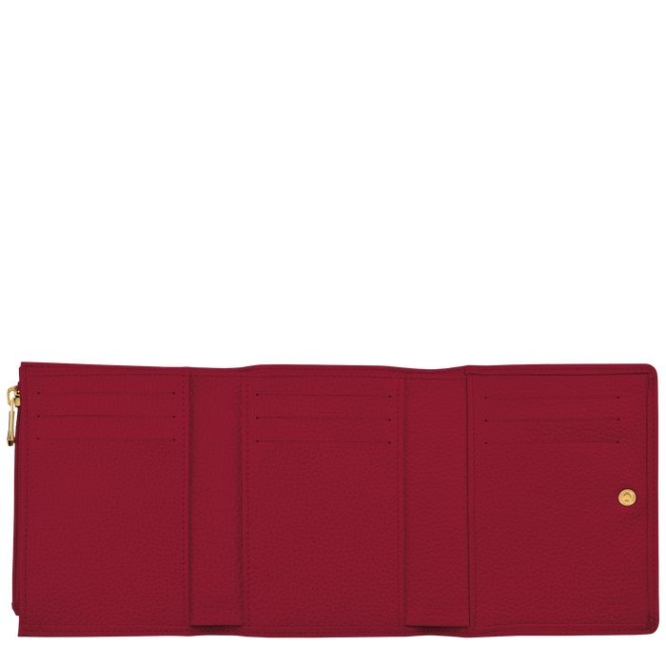 Women's Longchamp Le Foulonné Wallets Red | 64SPZJLTQ