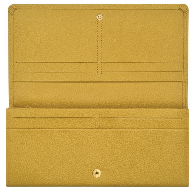 Women's Longchamp Le Foulonné Wallets Yellow | 35IJMUVDS