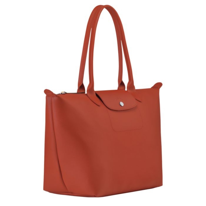 Women's Longchamp Le Pliage City L Shoulder Bags Red | 18WRFUCDK