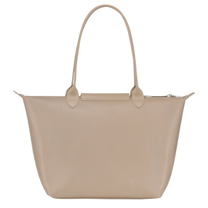 Women's Longchamp Le Pliage City L Shoulder Bags Beige | 48HQNSWLB