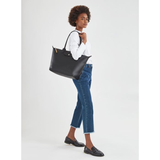 Women's Longchamp Le Pliage City L Shoulder Bags Black | 52CTYLMJI