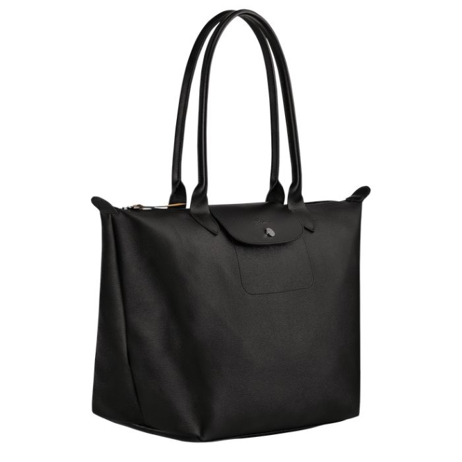 Women's Longchamp Le Pliage City L Shoulder Bags Black | 52CTYLMJI