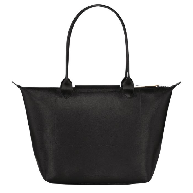 Women's Longchamp Le Pliage City L Shoulder Bags Black | 52CTYLMJI