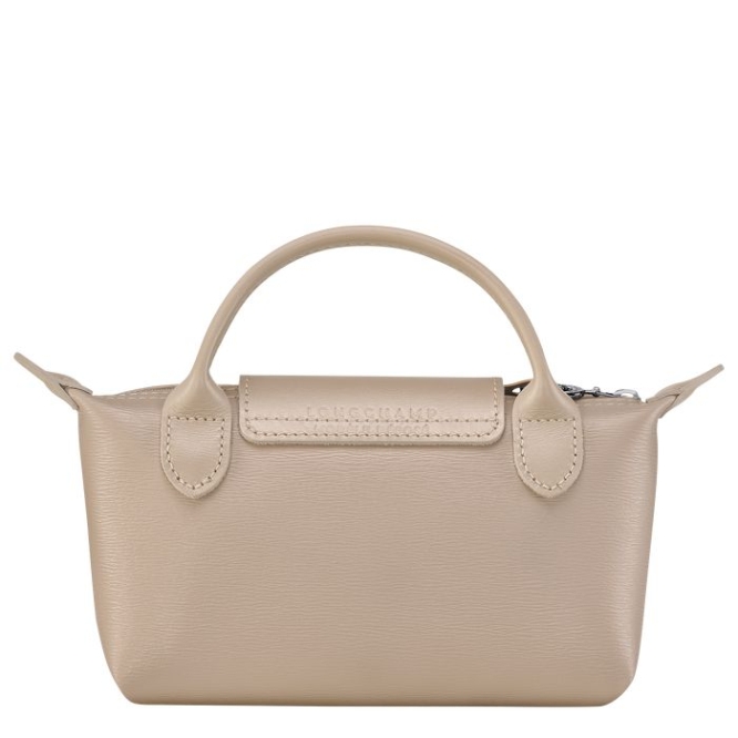 Women's Longchamp Le Pliage City Pouches & Cases Beige | 14EHOBJFM