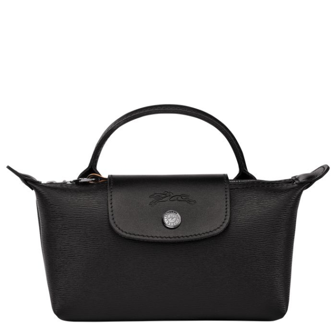 Women\'s Longchamp Le Pliage City Pouches & Cases Black | 61RHWDLUK