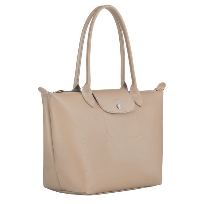 Women's Longchamp Le Pliage City S Shoulder Bags Beige | 20AGUEISZ