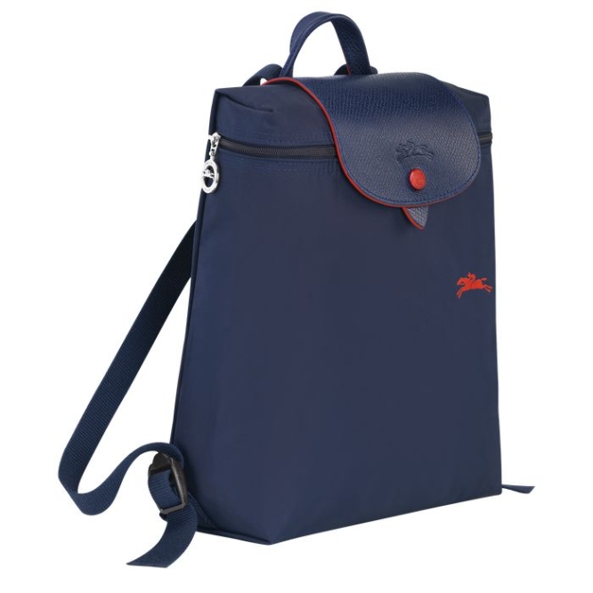 Women's Longchamp Le Pliage Club Backpacks Navy | 32SHJINMR