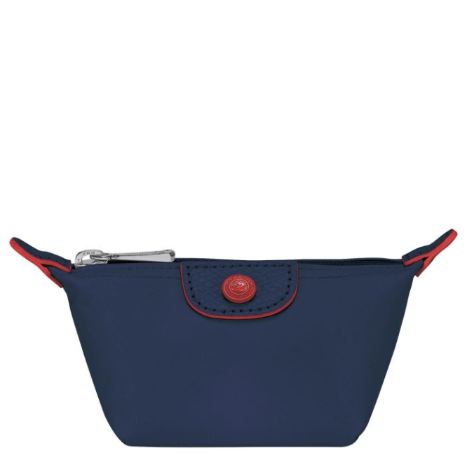 Women\'s Longchamp Le Pliage Club Cardholders & Coin Purses Navy | 57XFKMTAW