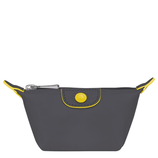 Women\'s Longchamp Le Pliage Club Cardholders & Coin Purses Grey | 61OFCIEWJ