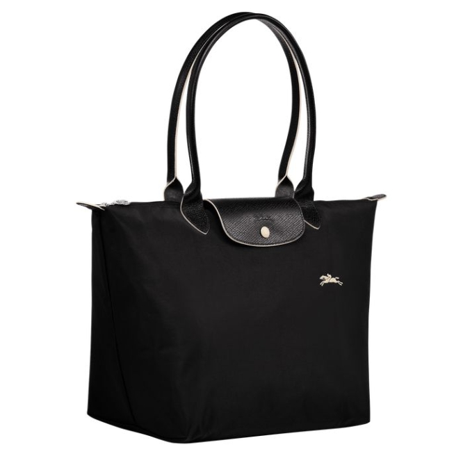 Women's Longchamp Le Pliage Club L Shoulder Bags Black | 10SKZLHJE