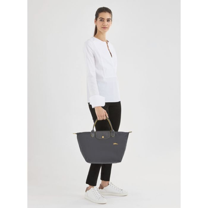 Women's Longchamp Le Pliage Club M Top-handle Bags Grey | 61TLDIHZQ