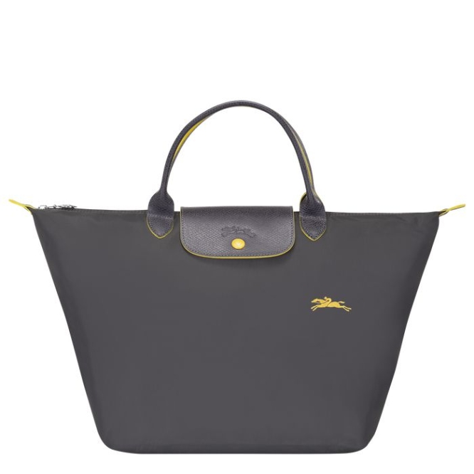 Women\'s Longchamp Le Pliage Club M Top-handle Bags Grey | 61TLDIHZQ