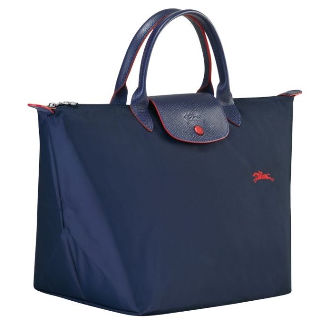 Women's Longchamp Le Pliage Club M Top-handle Bags Navy | 78AXLYKBW