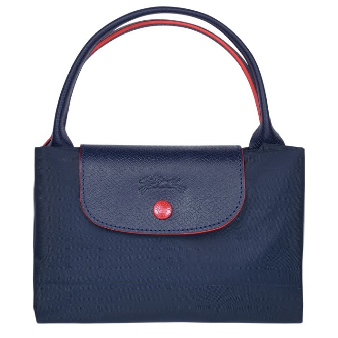 Women's Longchamp Le Pliage Club M Top-handle Bags Navy | 78AXLYKBW