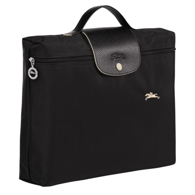 Women's Longchamp Le Pliage Club S Document Holders Black | 73IUVSLZD