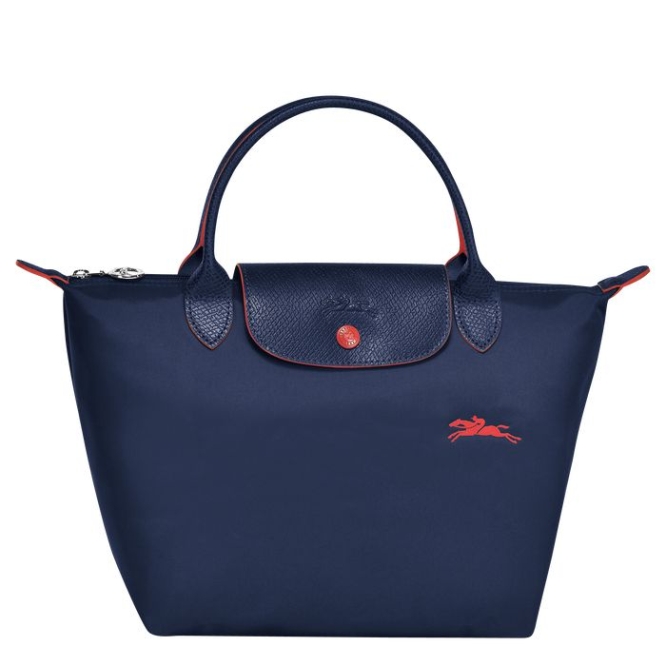 Women\'s Longchamp Le Pliage Club S Top-handle Bags Navy | 45UYWQCJT