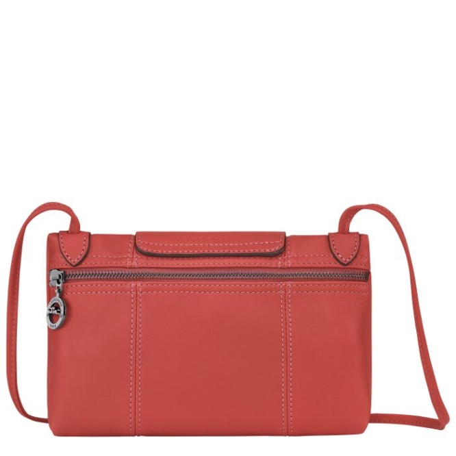 Women's Longchamp Le Pliage Cuir Crossbody Bags Red | 43JPAFYSE