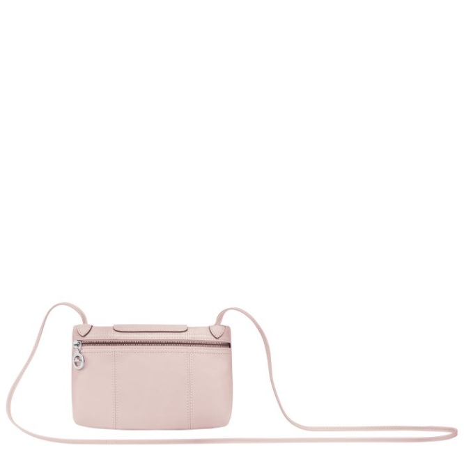 Women's Longchamp Le Pliage Cuir Crossbody Bags Pink | 50XGDOJBK