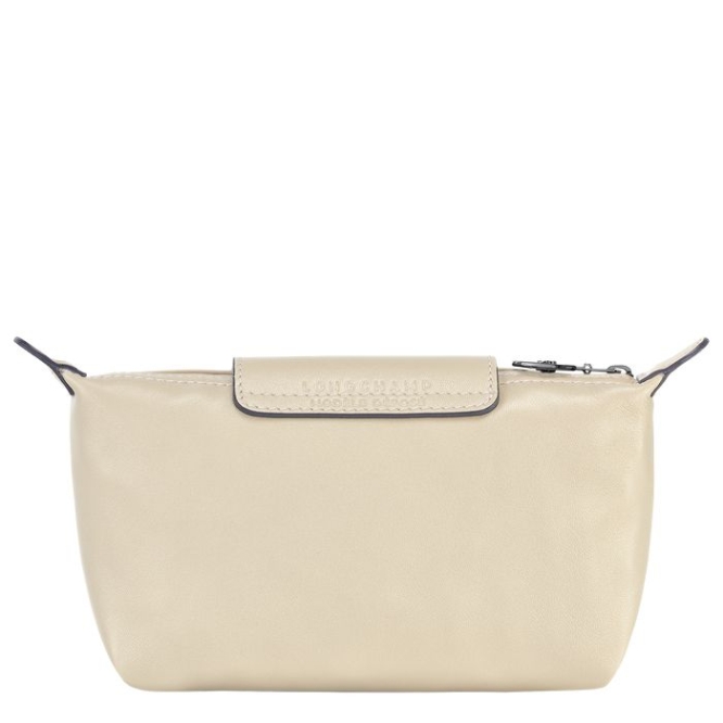 Women's Longchamp Le Pliage Cuir Pouches & Cases Beige | 09GHINVDQ