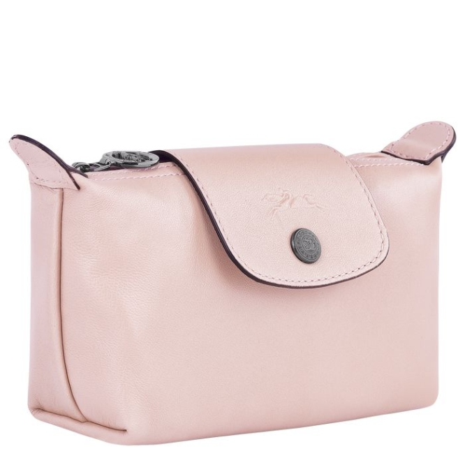 Women's Longchamp Le Pliage Cuir Pouches & Cases Pink | 30HDVOJLU