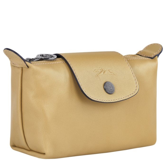 Women's Longchamp Le Pliage Cuir Pouches & Cases Beige | 78AYMBFTO