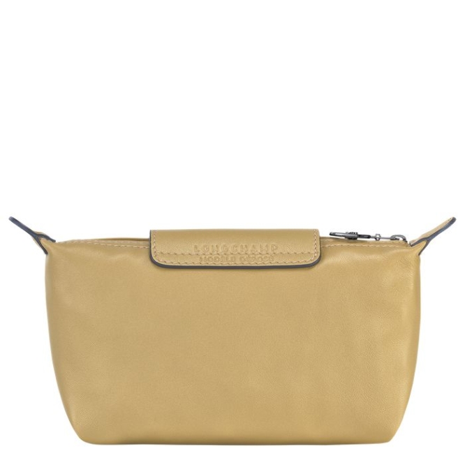 Women's Longchamp Le Pliage Cuir Pouches & Cases Beige | 78AYMBFTO