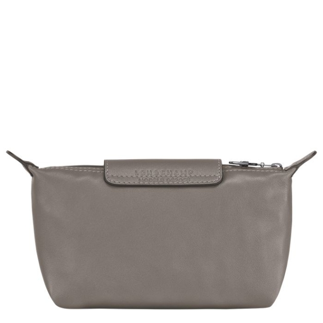 Women's Longchamp Le Pliage Cuir Pouches & Cases Grey | 92IXEZKFW