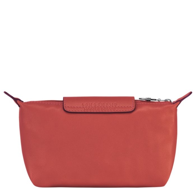 Women's Longchamp Le Pliage Cuir Pouches & Cases Red | 93RQPBJKU